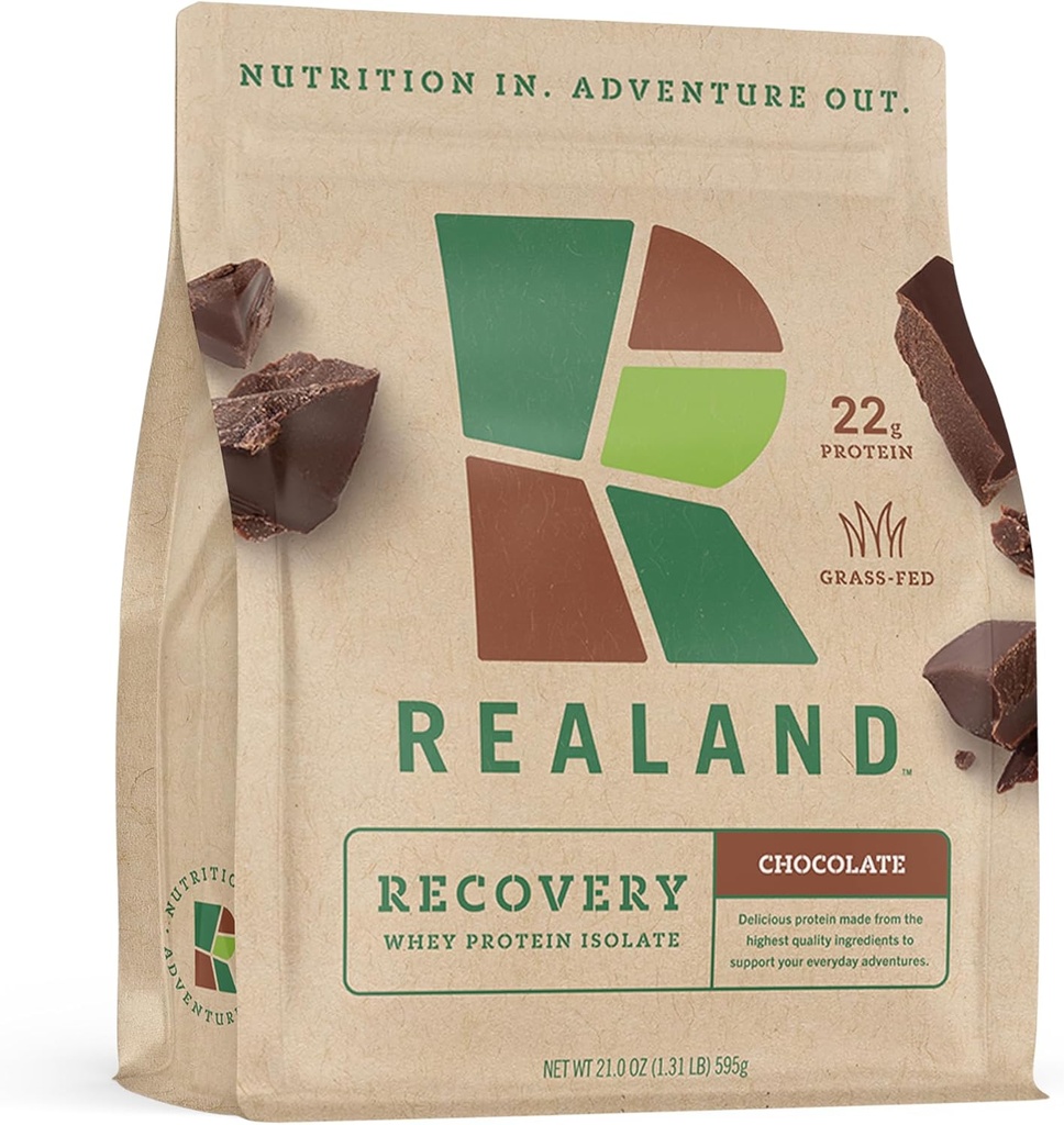 Whey Protein Isolate - Grass- Fed Protein Powder for Recovery - 22g Protein - 17 Servering (One Size, Chokolade)