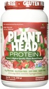 Genceutic Naturals Plant Head Protein Naturlig Tastet Jordbær Rå Vegetarisk Protein Kosttilskud Gluten Soy Dairy GMO Gratis - 30 Servering (1.8 pounds)