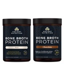 Ancient Nutrition Bone Broth Protein Powder, Pure, 20 Servere + Bone Broth Protein Powder, Chokolade, 20 Servere