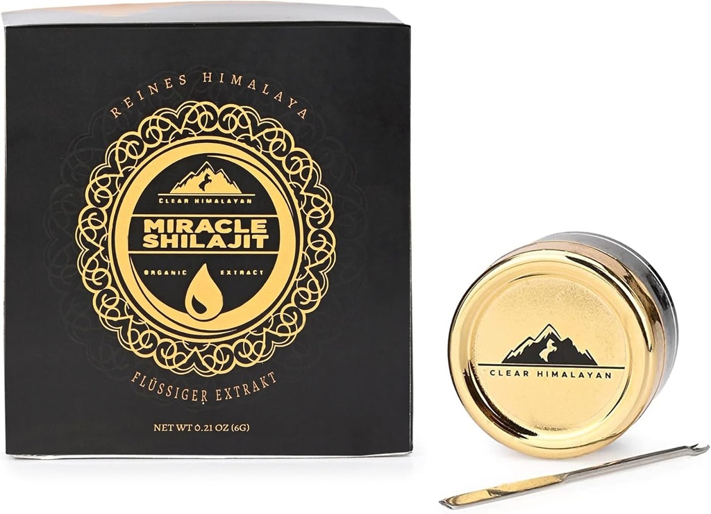 Fulvic Acid Himalayan Shilajet Resin 10g (100 Portion) - Autentisk Mummyo fra Himalaya Region / Natural Source of Fulvic Minerals & Trace Minerals - RAW (10 g