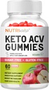 Keto ACV Gummies Advanced Weight Loss & Rapid Belly Fat Burn - Sugar- Free Gluten Free Super Apple Cider Vincities Diet supplement til mænd kvinder (1200MG)