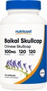 Nutricost Baikal Skullcap 500mg, 120 Vegetariske kapsler - Non- GMO, Gluten Free