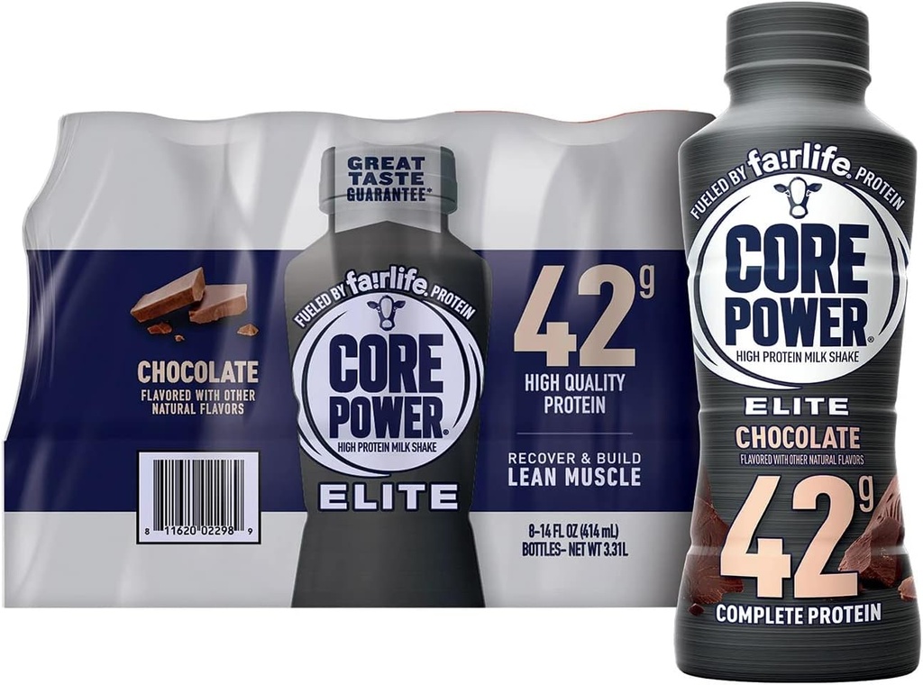 FAIRLIFE NUTRITION PLAN Core Power Elite 42g. Protein Shake, Chokolade - Flydende (14 fl. oz, 8 stk.)
