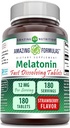 Amazing Formulas Melatonin 12 mg Per Serving Tablets Supplements 124; Non- GROMs 124; Gluten Free Measures 124; Made in USA (180 Measures 124; Strawberry)