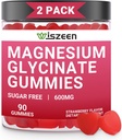 Magnesium Glycinate Gummies - 60 Servering - Magnesium Kalium Gummies for voksne med L- Threonate, Magnesium Kosttilskud Gummy Magnesium Glycinate (180Tæl)