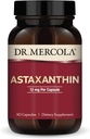Dr. Mercola Organic Astaxanthin - 12 mg Astaxanthin - Kraftfuld Antioxidant Support - Organic Microalger Extract - Non- GMO, Gluten- Free & Soy- Free - 90 Kapsler (90 Servere)
