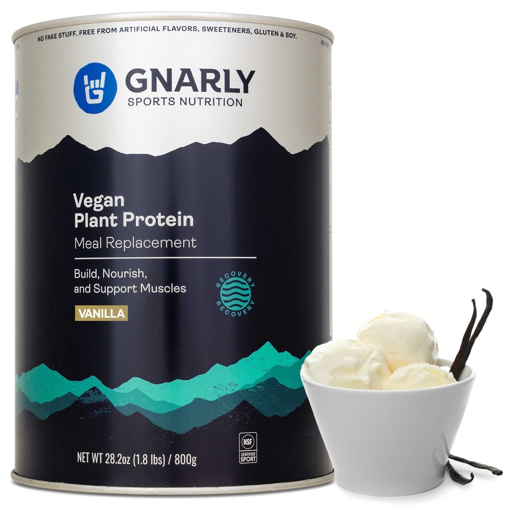 Garly Nutrition Vegan Plant Protein - Vanilla Vegan Protein Powder, NSF Sport Certified - Meal Erstatning, Daily Nutritiional Boost - Lactose Free Powder - Vanilla, 28.2 oz