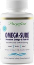 Paradise urter Omega- Sikker, Omega-3 Koncentrat, Premium Fish Oil, DHA, EPA, Vegan, Non GMO, Gluten Free, 60 Grev Vegetarisk Softgels