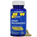 Resveratrol Supplement - 250 mg Trans- Resveratrol & 10mg Trans- Pterostilben - Antioxidanter Supplement med 200mg Red Wine Extract - Ekstra styrke Aging Support - 60 japanske Knotweed kapsler
