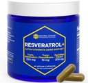 Resveratrol Supplement - 250 mg Trans- Resveratrol & 10mg Trans- Pterostilben - Antioxidanter Supplement med 200mg Red Wine Extract - Ekstra styrke Aging Support - 60 japanske Knotweed kapsler