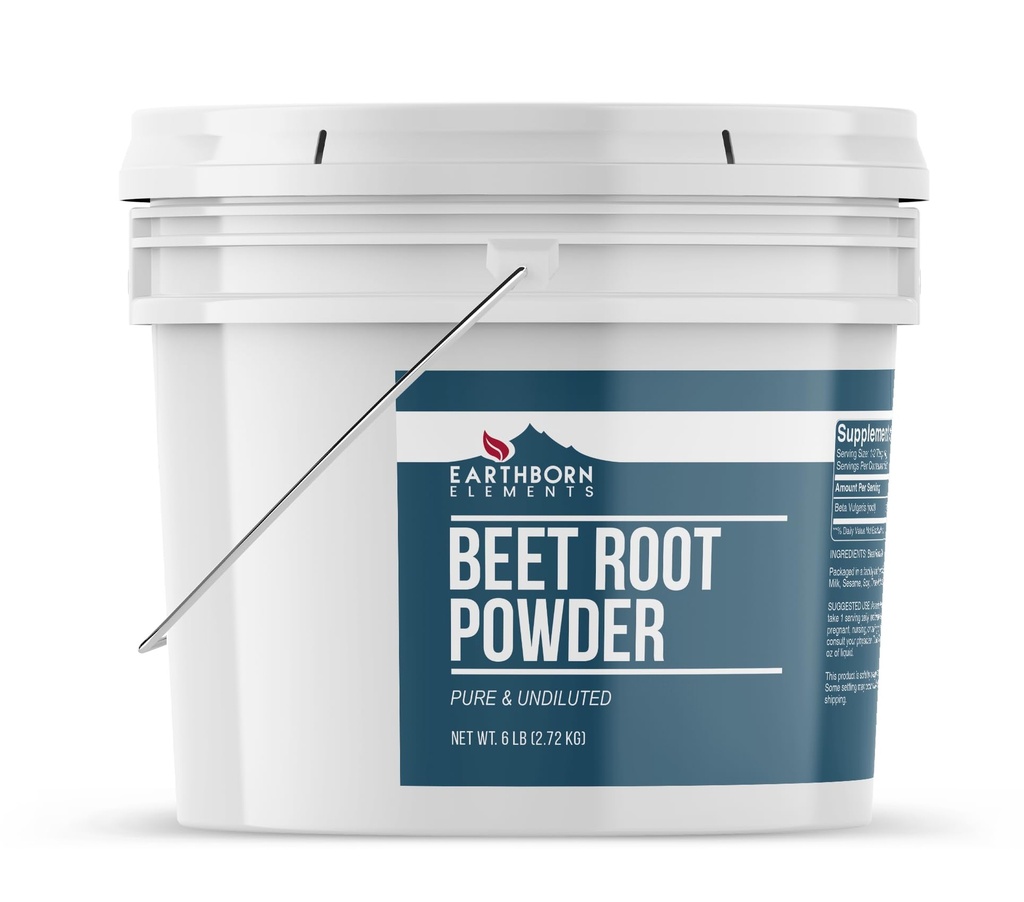 Earthborn Elements Beet Root Powder 1 Gallon Bucket, Pure & Ufortyndet, Smoothies & Shakes
