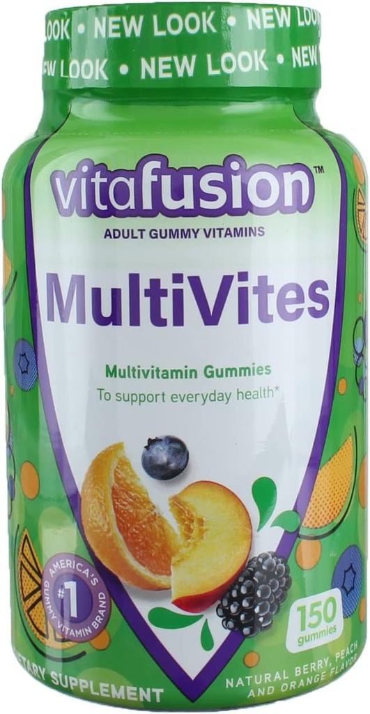 Viafusion Voksen Multi Gummy, pakning med 3, (150 tæller Hver / 450 gummier)