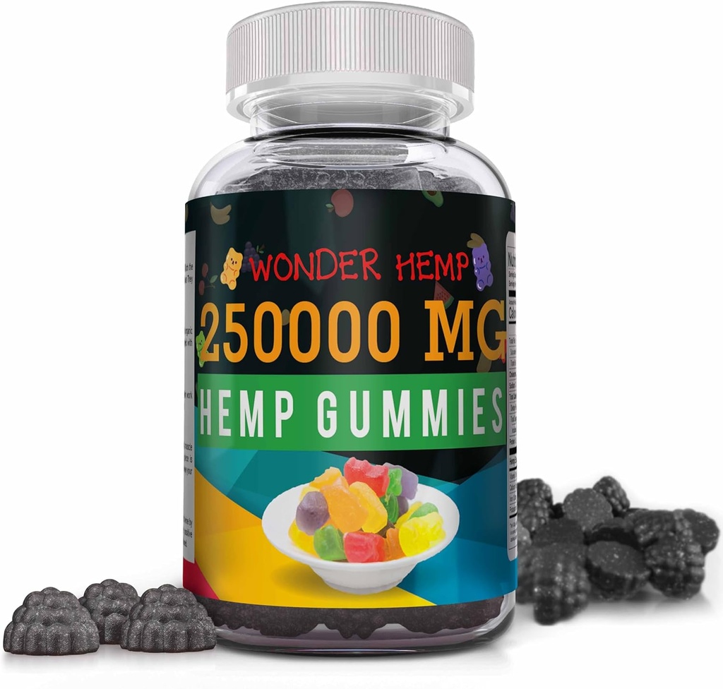 Organic Hamp Gummies neuropati nerve Support Natural Pure Hamp Oil Extract - Pains Vitamin B2 ekstra styrke Relief høj potens Spiselige Vegan Zen Leaf Made i USA