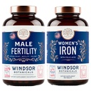 WINDSOR BOTANICALS Mand Fertilitet supplement og jernpiller med folinsyre - Fertilitet og prænatal Bundle