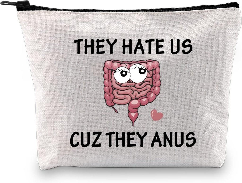 JXGZSO gastroenterolog læge gaver De hader amerikanske cuz De Anus Funny Colon kosmetisk taske Colon Kirurgi Inddrivelse gaver