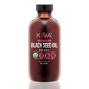 Kiva Organic Black Seed Oil - Ultra High 3X Thymoquinone (TQ), Cold- presset, 100% tyrkisk Nigella Sativa Seed Oil, All- Natural non-GMO supplement - Vegan, 8 oz (235 ml) Glaskolbe