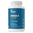 Dr. Tobias Omega 3 Fish Oil, 2000mg Triple Strength with 800mg EPA 600mg DHA Per Serving, Fish Oil Omega 3 Kosttilskud til hjerte, hjerne & immunforsvar, 60 Softgels, 30 Servere