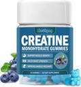 Creatine monohydrat Gummies for mænd og kvinder, Chewables Creatine Monohydrat for muskel styrke, muskel Builder, energi Boost, præ-workout Gummies (60 Greve) - Blueberry Flavor