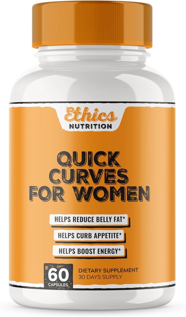Quick Curves - Fat Burner vægttab piller til kvinder • 124; Appetite Suppressant, Bedste Fat Burner Metabolisme • 124; Slimming Belly Fat Burner Diet piller, der arbejder hurtigt, ekstra styrke - 60 kapsler
