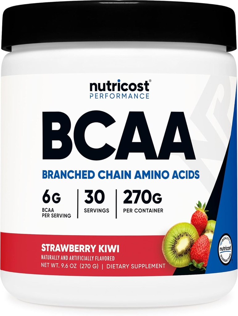 Nutricost BCAA Powder (Strawberry Kiwi, 30 Servere) - Optimal 2: 1: 1 Ratio
