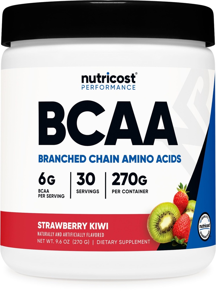 Nutricost BCAA Powder (Strawberry Kiwi, 30 Servere) - Optimal 2: 1: 1 Ratio