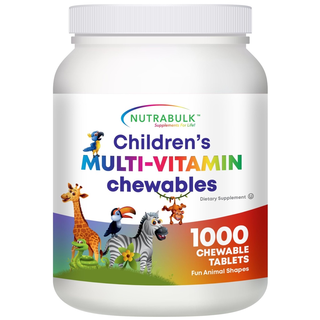 Børne 's Chewable Multi- Vitaminer - Fremme Kids' samlede udvikling - USA- Made, Kan hjælpe til at understøtte immunforsvar, ben, hjerne & samlet godt Being- Vegan & Gluten Free - 1000 Cherry Tablets
