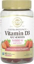 Solgar Vitamin D3 Gummies til voksne 5,000IE Ultra Potency Vitamin Immunsystem Støtte til kvinder & mænd - Tasty Strawberry Flavor, Gluten & Gelatine Free Gummy, 2 måneder Tilgang, 60 Servering, 2 g sukker