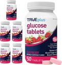 TRUEplus ® Glucose tabletter, Raspberry Flavor - 50 Greve (pakke med 6)