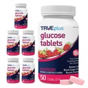 TRUEplus ® Glucose tabletter, Raspberry Flavor - 50 Greve (pakke med 6)