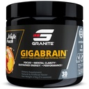 Granite Nutrition GigaBrain Nootrop Energy Powder - Cereboost, Alpha- GPC & ElevatP - Kognitiv fokus supplement til vedvarende energi & ydeevne - White Peach, 30 Serveringer
