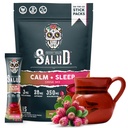 Salud 2-in-1 Sleep Aid + Calm Drink Mix, Prickly Pære Flavor, Melatonin, Magnesium, Saffron Extract, L- Theanine, Non- GMO, Gluten Free, Vegan, Low Calorie, 1g sukker (15 Servere)