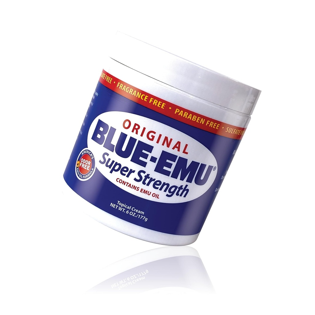 BLUE- EMU Original Super Strength Cream, Lindrende Muscle & fælles støtte, 6 Oz
