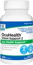 Kvalitetsvalg Ocuhealth, Eye Health Vision Support 2 Vitamin & Mineral supplement Softgels, 120 Count Flasker