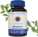 Foryngelse Terapeutik Økologisk blåbær Uddrag - Kraftfuld Antioxidant til Hjerne Sundhedsstøtte - Vegan, Gluten- Free, No Rice, No Silica (60 Vegan Kapsler, 350mg)
