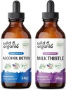Wild & Organic Alkohol Detox Tinktur 4 fl oz & Milk Thistle Tinktur 4 fl oz