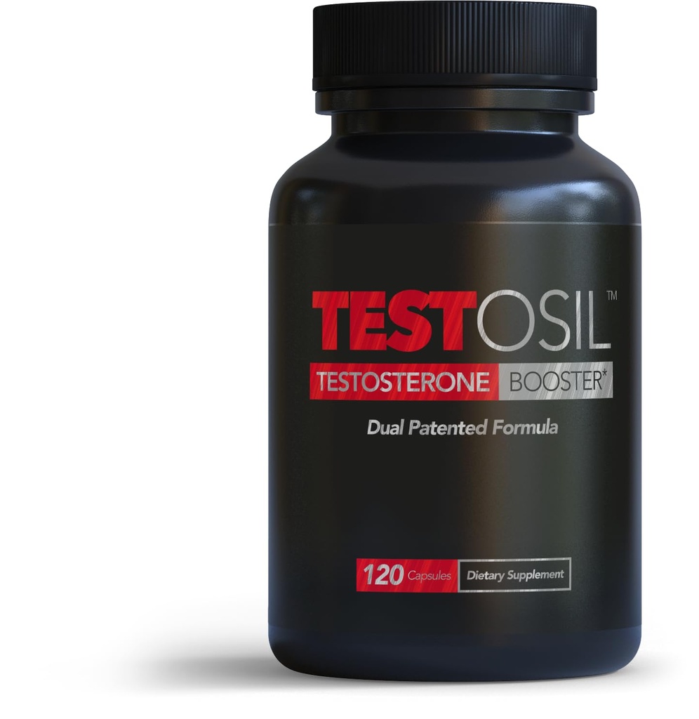 Leading Edge Health Testosil - Testosteron supplement til mænd - 120 Testosteron Booster kapsler med Ashwagandha, bukkehorn & D-aspartasyre - for energi, muskel sundhed & vitality support