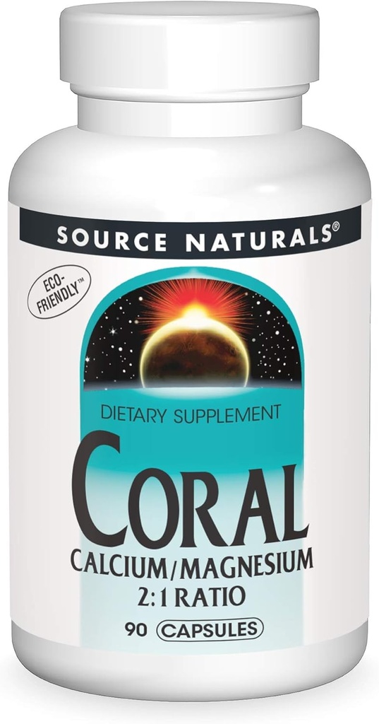 Kilde Naturals Coral Calcium med Magnesiumkapsler, 90 kapsler