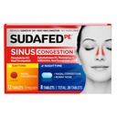 Sudafed PE Sinus Congestion Day + Night Maximum Strength Decongestant & Antihistamin Tablets with Phenylephrin HCl & Diphenhydramin HCl, Hjælper Nasal & Sinus Pressure & Congestion, 20 læ
