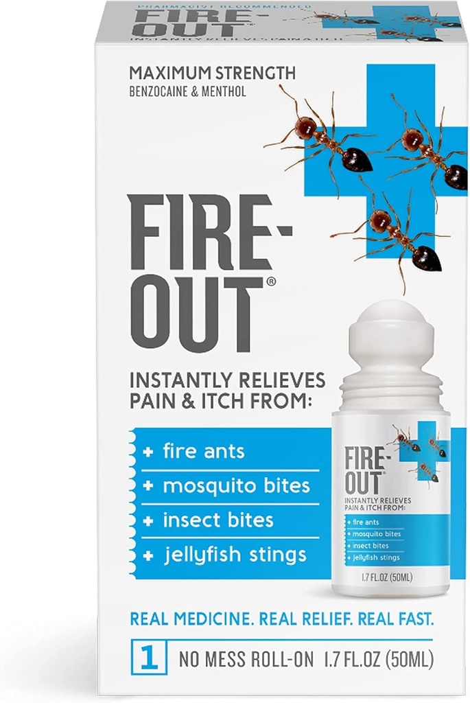 Øjeblikkelig førstehjælp smertelindring fra brand myrer og Bug Bites, 1.7 Ounce Roll-On