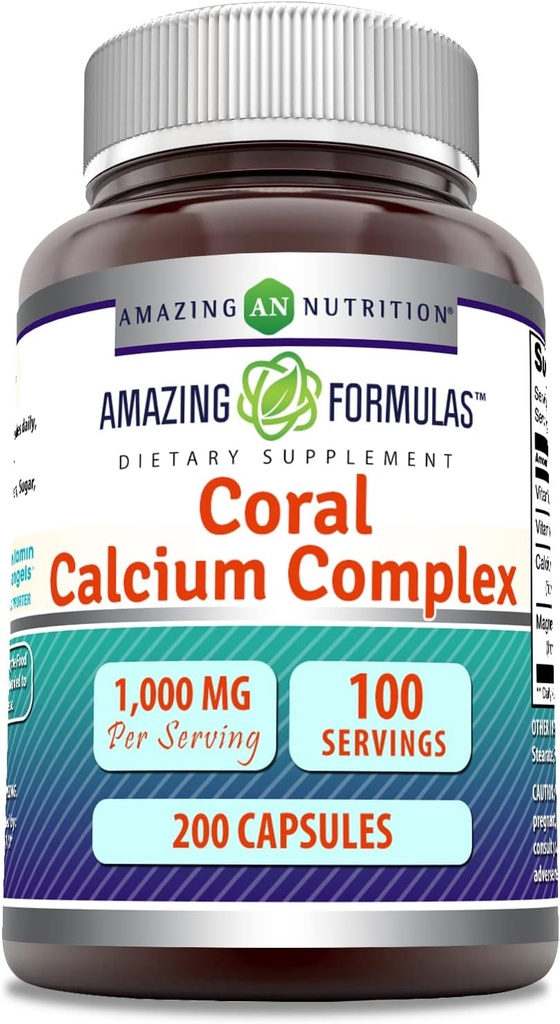 Amazing Formulas Coral Calcium Complex Supplement Note 124; 1000 Mg