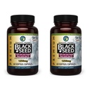 Amazing Herbs Premium Black Seed Oil Capsules - High Potency, Cold Pressed Nigella Sativa Aids in fordøjelsessygdomme, immunforsvar & hjernefunktion - 60 greve, 1250mg (pakke med 2)