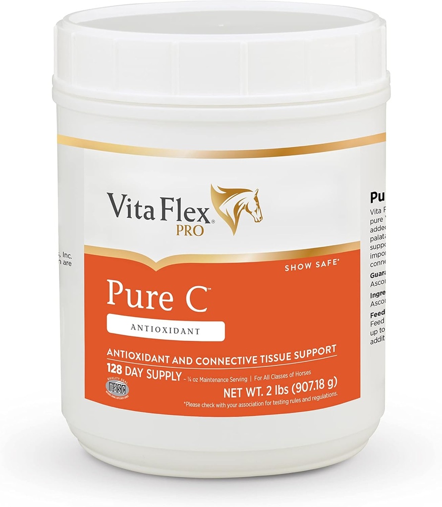 Vita Flex Pro Pure C Premium Quality Horse Vitamin C, 2 Pund, 128- Day Supply