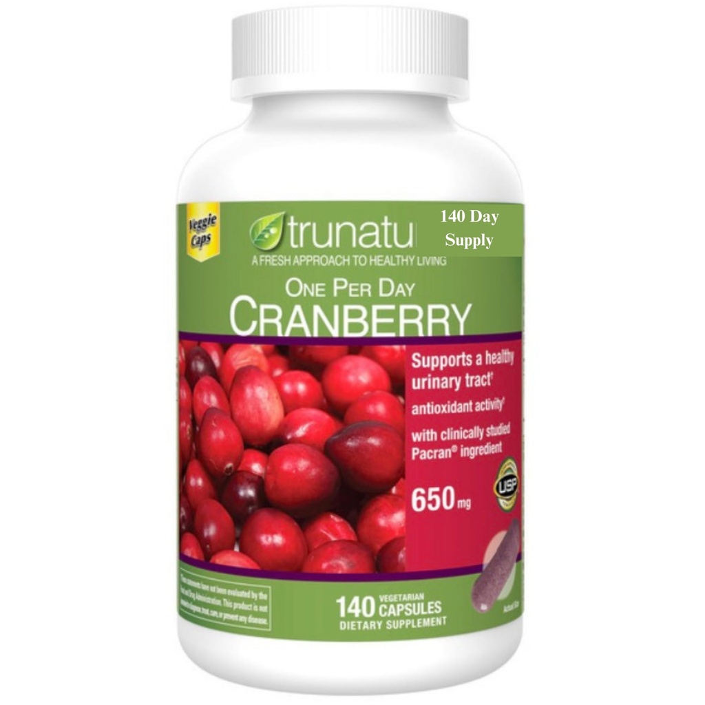 Tranebær 650 mg kompatibel med naturen, 140 vegetariske kapsler, 140 dages forsyning