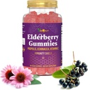 Elderberry Gummies med C-vitamin, Echinacea, Propolis - immunsupport Gummy til børn, voksne - Sambucus Black Elderberry Extract Immunity Booster (90 Greve)