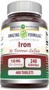 Amazing Formulas Iron as Ferrous Sulfate Supplements 124; 65 Mg szág 124; Tablets szág 124; Non- GROMLE 124; Gluten Free
