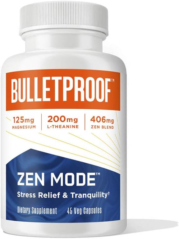 Bulletproof Zen Mode Stress Relief and Tranquility Capsules, 45 Greve, supplement til rolig og afslapning