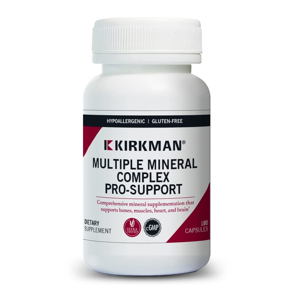 Kirkman Multiple Mineral Complex Pro- Support - Hypoallergic Medical 124; 180 Vegetariske Kapsler Medical 124; Mineraler
