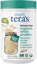 Simpel tera 's Lactose Free Organic Whey Protein Powder - Lactose Free, Vanilla, 20g Protein Per Serving, Non-GMO, Gluten- Free, rBGH-Free, Kosher - 12 Oz.