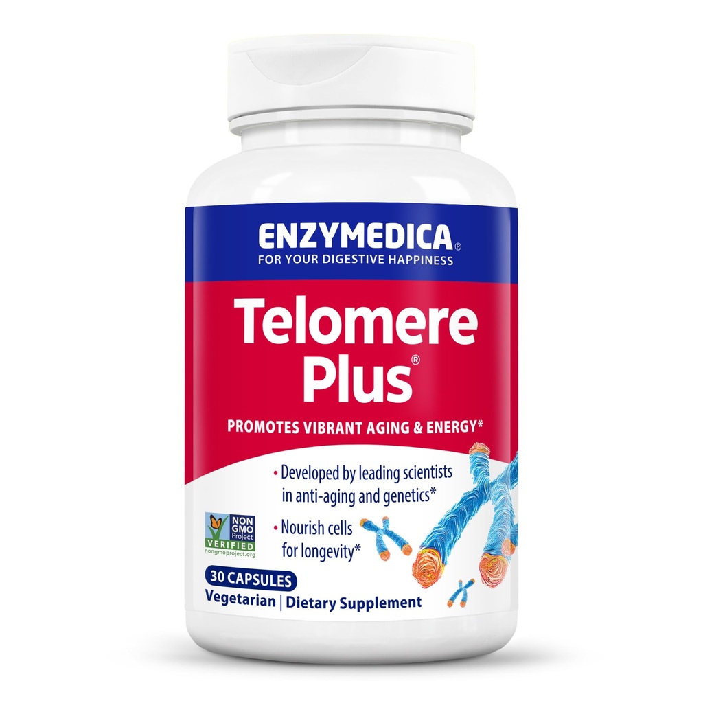 Enzymedica, Telomere Plus, Enzyme Support for Cellular Health, 30 Kapsler