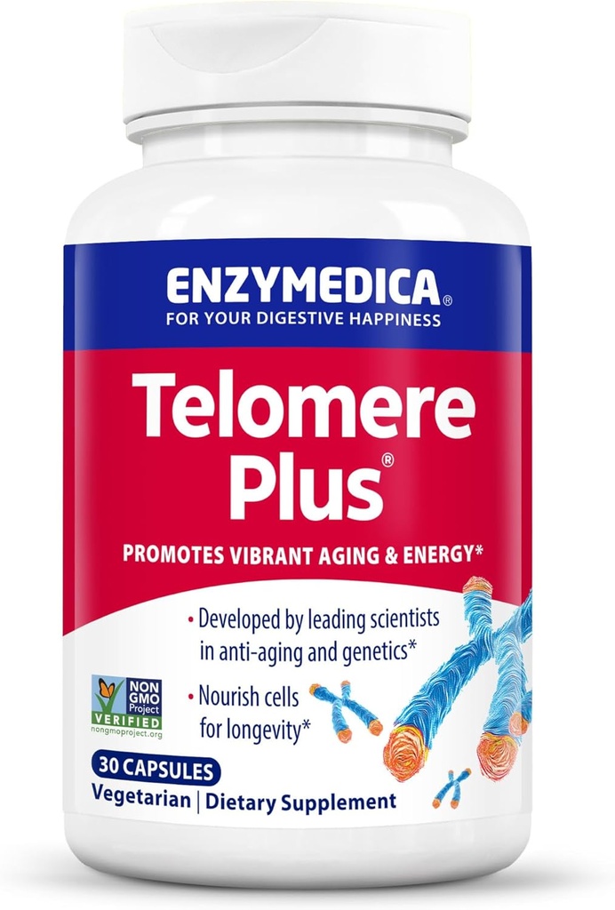 Enzymedica, Telomere Plus, Enzyme Support for Cellular Health, 30 Kapsler
